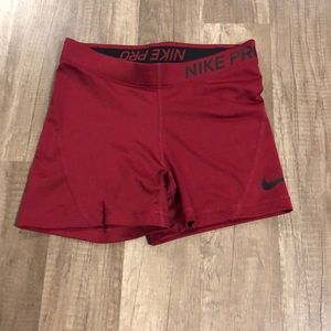 Nike pro spandex running shorts